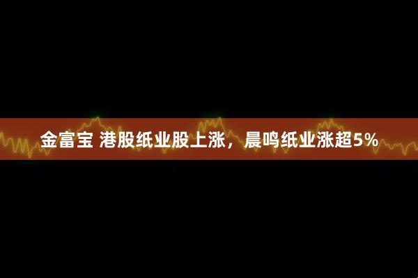 金富宝 港股纸业股上涨，晨鸣纸业涨超5%